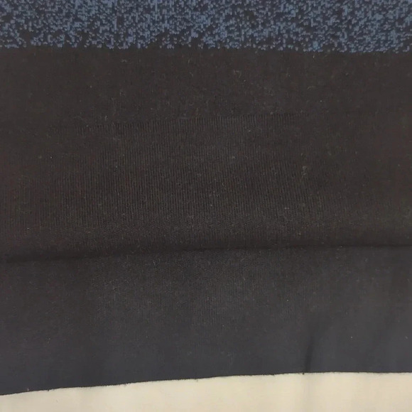 Anne Klein Mock-Neck Colorblock Viscose Blend Boxy Sweater, Color Blue/Blck Sz L - Picture 10 of 15